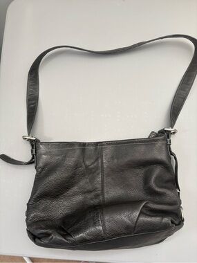 Vintage Coach Black Pebbled Leather Soho Hobo Duffle Bag F15064